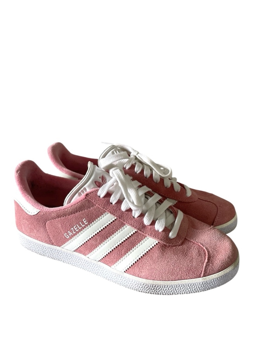 Adidas Gazelle in the Pink Glow/Cloud White colorway Women’s Size 7 1/2